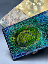 Stamped Leather Bifold Wallet - Lettuce