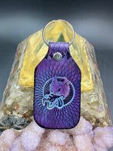 Stamped Leather Keychain - Grateful Dire Wolf