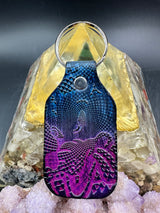 Stamped Leather Keychain - Grateful Dire Wolf XL