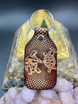 Stamped Leather Keychain - Grateful Terrapins