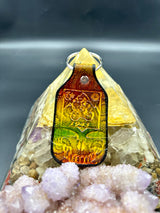 Stamped Leather Keychain - Bicycle Day