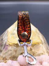 Stamped Leather Accessory Clip - Bolt