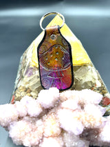 Stamped Leather Keychain - 4 Large Assorted Mushrooms