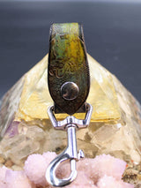 Stamped Leather Accessory Clip - Dire Wolf