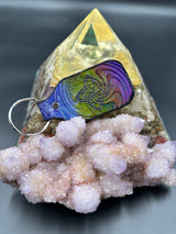 Stamped Leather Keychain - Lotus Band