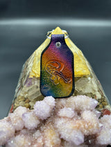 Stamped Leather Keychain - Sts9 Slopey Turtle