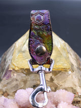 Stamped Leather Acessory Clip - Bees