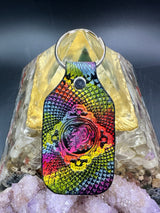 Stamped Leather Keychain - Grateful Full Stealie