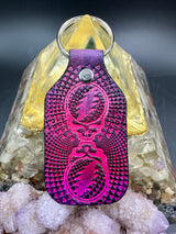 Stamped Leather Keychain - Grateful Full Stealie