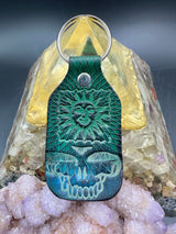 Stamped Leather Keychain - Grateful Blotter