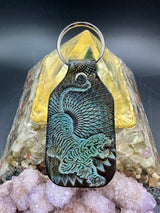 Stamped Leather Keychain - Grateful Jerry Tiger XL