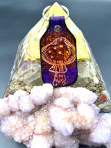 Stamped Leather Keychain - 4 Large Assorted Mushrooms