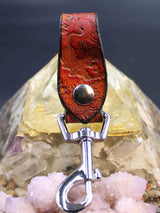 Stamped Leather Accessory Clip - Grateful Jerry Tiger