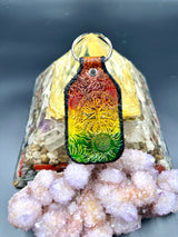 Stamped Leather Keychain - Railroad Earth