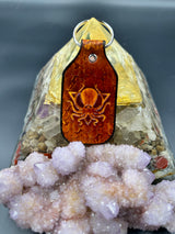 Stamped Leather Keychain -DDD