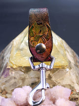 Stamped Leather Accessory Clip - Dire Wolf