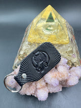 Stamped Leather Keychain - Grateful Dire Wolf