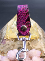 Stamped Leather Accessory Clip - Tentacles