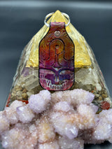 Stamped Leather Keychain - Pretty Lights