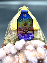 Stamped Leather Keychain - Eyeball