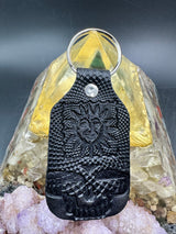 Stamped Leather Keychain - Grateful Blotter