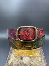 Stamped Leather Belt - STS9