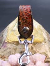 Stamped Leather Acessory Clip - Bees