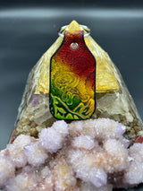 Stamped Leather Keychain - Sts9 Slopey Turtle