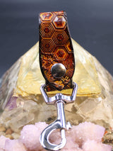 Stamped Leather Acessory Clip - Bees