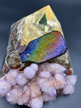 Stamped Leather Keychain - Lettuce Logo