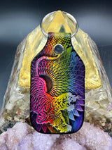 Stamped Leather Keychain - Grateful Jerry Tiger XL