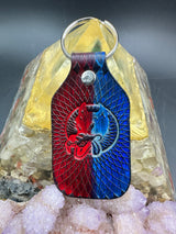 Stamped Leather Keychain - Grateful Dire Wolf