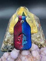 Stamped Leather Keychain - Grateful Cycle Sam