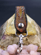 Stamped Leather Accessory Clip - Bolt