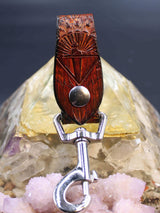 Stamped Leather Accessory Clip - Grateful Cats