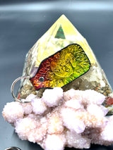 Stamped Leather Keychain - Ram Head