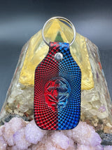 Stamped Leather Keychain - Grateful and Sober