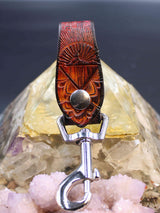 Stamped Leather Accessory Clip - Grateful Cats