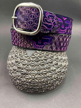 Stamped Leather Belt - Grateful Marching Bears