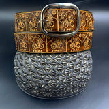 Stamped Leather Belt - Bicycle Day