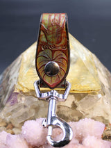 Stamped Leather Accessory Clip - Grateful Dire Wolf