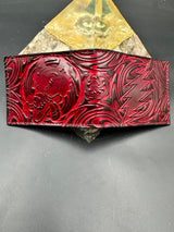 Stamped Leather Bifold Wallet - Grateful Dire Wolf