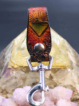 Stamped Leather Accessory Clip - Grateful Cats