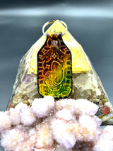 Stamped Leather Keychain - Nautilus