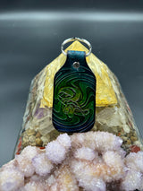 Stamped Leather Keychain - Sts9 Slopey Turtle