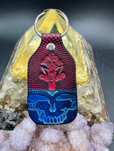 Stamped Leather Keychain - Grateful Cycle Sam