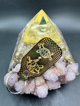 Stamped Leather Keychain - Grateful Terrapins