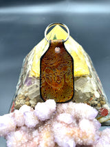 Stamped Leather Keychain - Ram Head