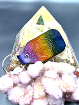 Stamped Leather Keychain - Eyeball