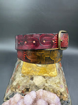 Stamped Leather Belt - STS9